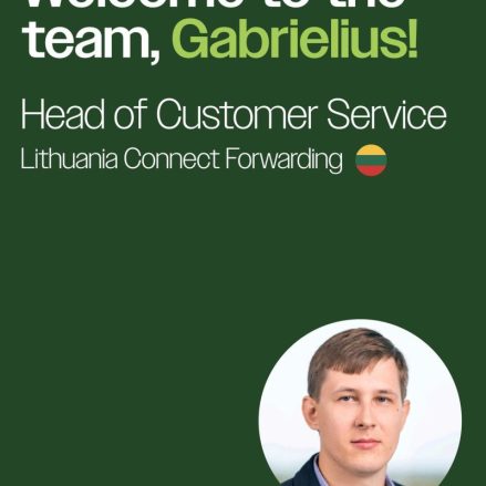 We’re excited to welcome Gabrielius Černiauskas , Head of Customer Service at Connect Forwarding, as part of our growing team in Lithuania